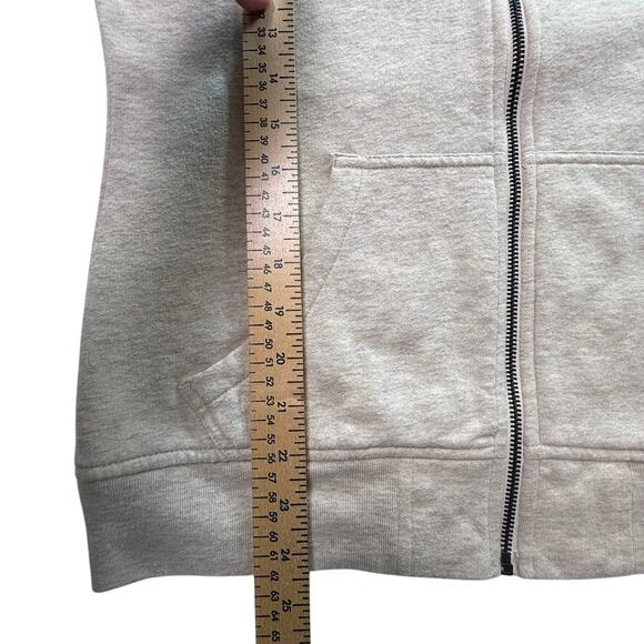 True Religion Gold Logo Full Zip Hoodie Sweatshirt Light Heather Oatmeal Size M - Picture 7 of 15